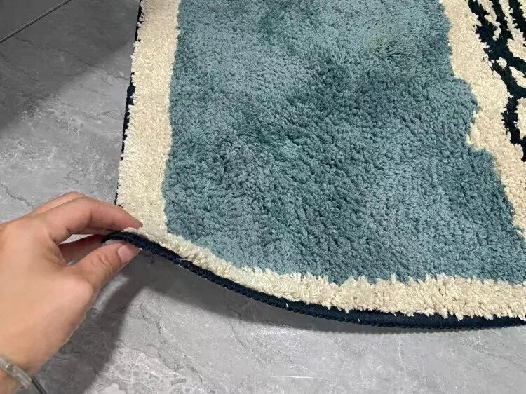 Abstracte antislip badmat met zachte textuur