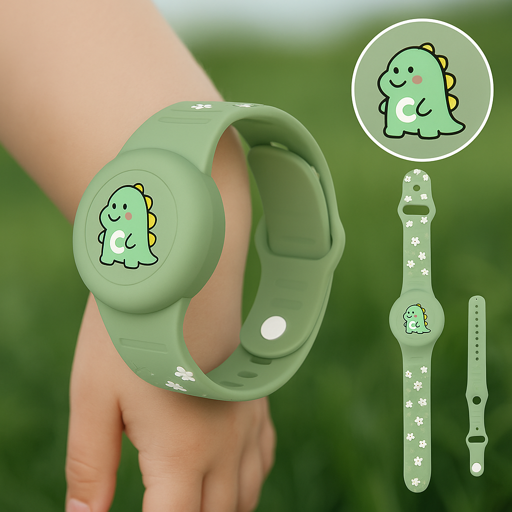 Verstelbare siliconen AirTag armband voor kinderen