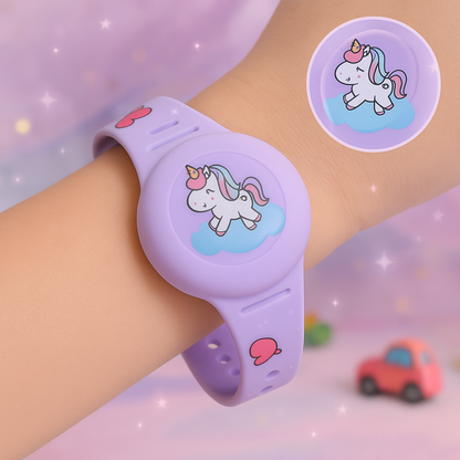 Verstelbare siliconen AirTag armband voor kinderen