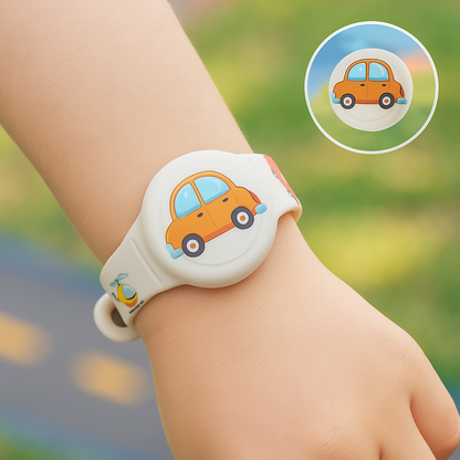 Verstelbare siliconen AirTag armband voor kinderen