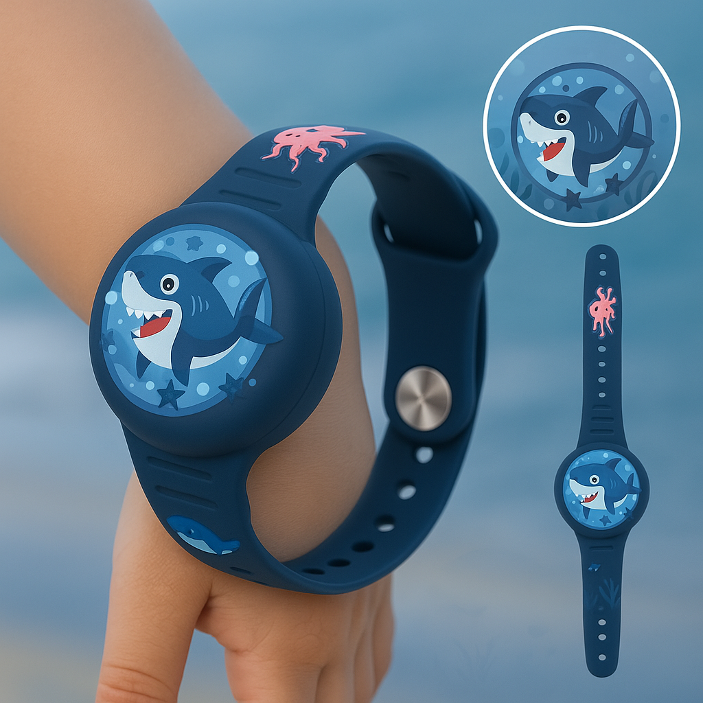 Verstelbare siliconen AirTag armband voor kinderen