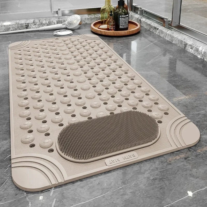 Antislip badmat met zuignappen en waterafvoer
