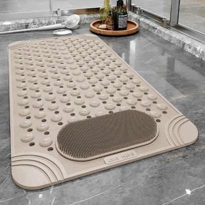 Antislip badmat met zuignappen en waterafvoer