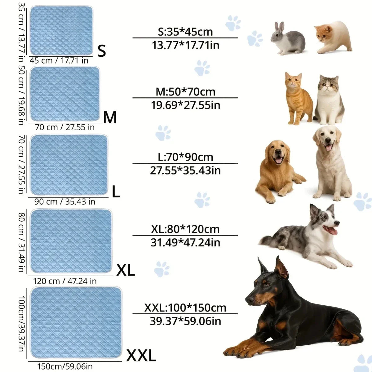 Ademende koelmat voor honden en katten met zacht oppervlak