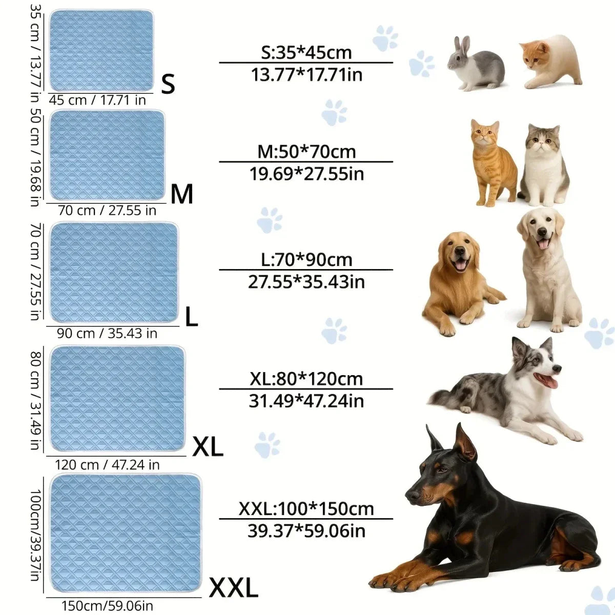 Ademende koelmat voor honden en katten met zacht oppervlak