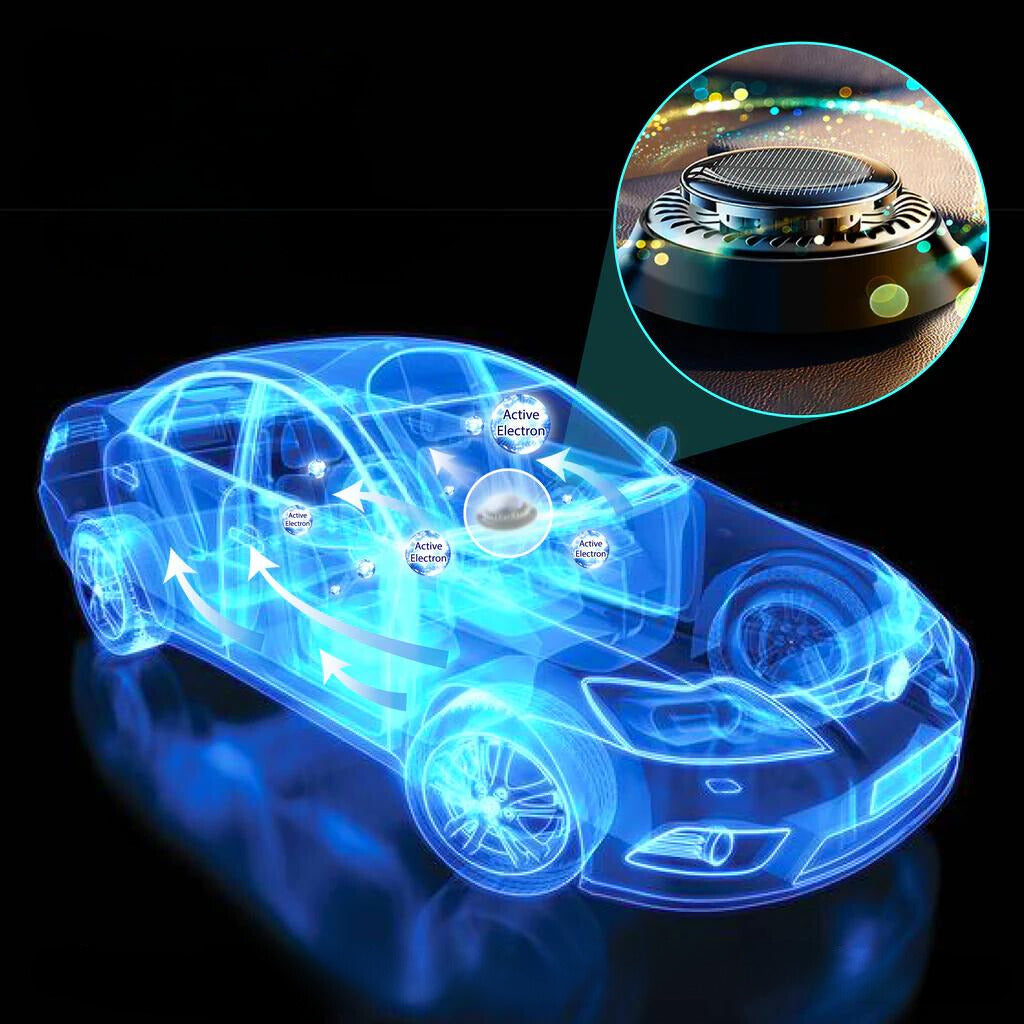 Roterende auto luchtverfrisser op zonne-energie voor dashboard