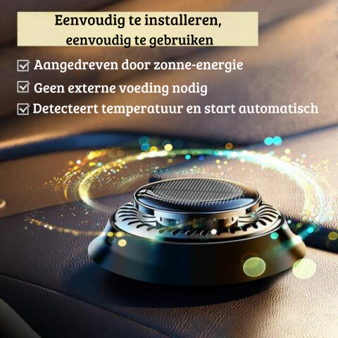 Roterende auto luchtverfrisser op zonne-energie voor dashboard