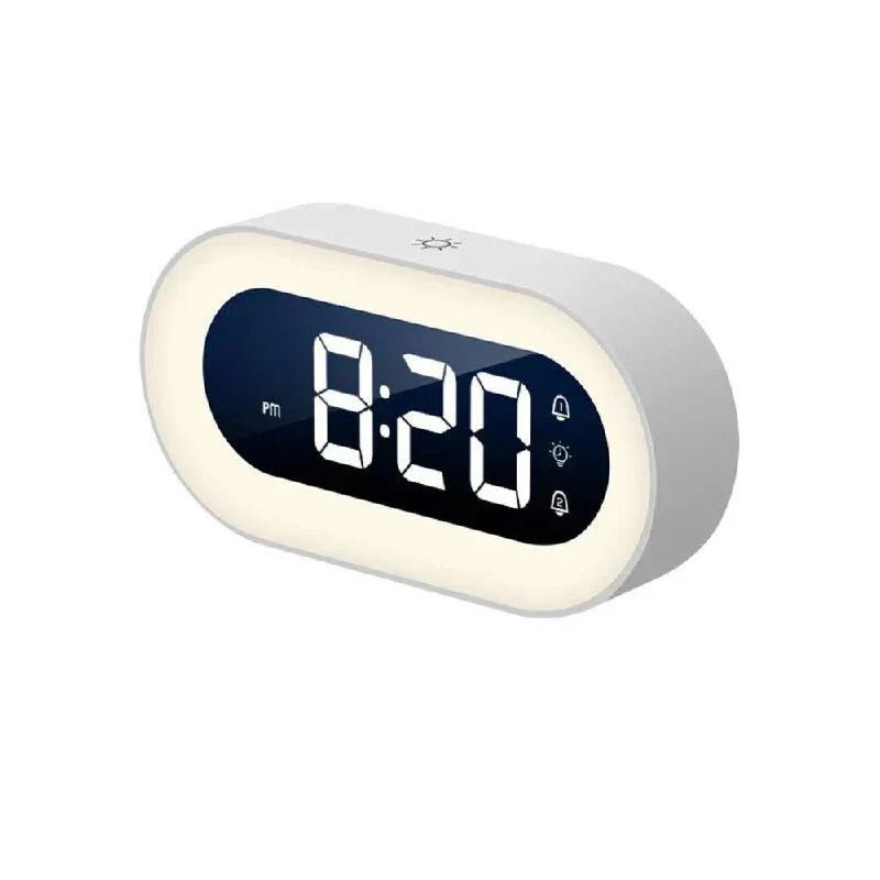 Digitale wekker met dimbaar display en nachtlampje