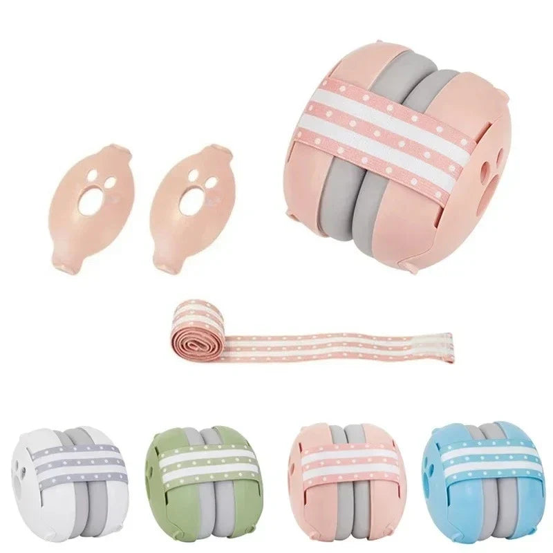 Verstelbare baby gehoorbescherming met elastische hoofdband