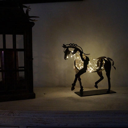 Metalen paardenbeeld sculptuur voor interieurdecoratie