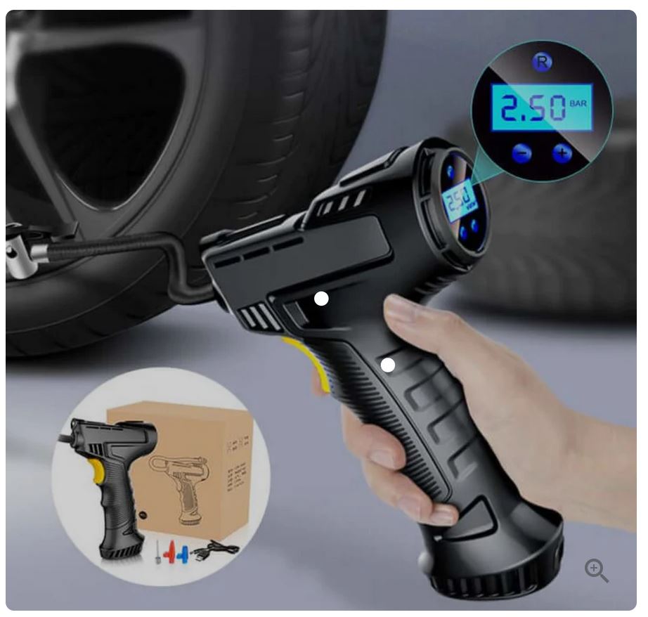 Draadloze bandenpomp - Max 10 Bar - Voor Auto-Fiets-Motor en Scooter