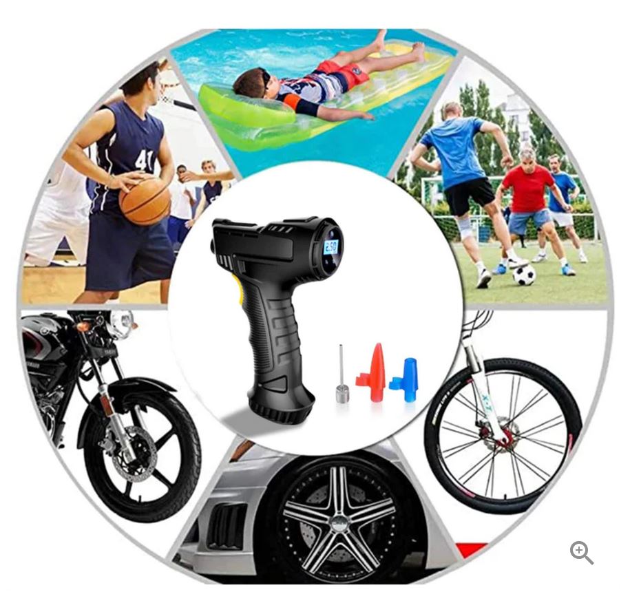 Draadloze bandenpomp - Max 10 Bar - Voor Auto-Fiets-Motor en Scooter