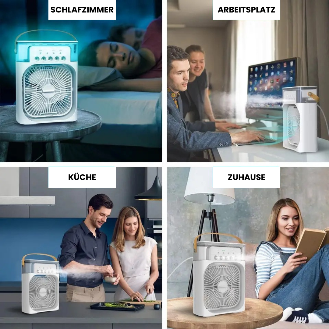 Draagbare mini airconditioner met oplaadbare batterij