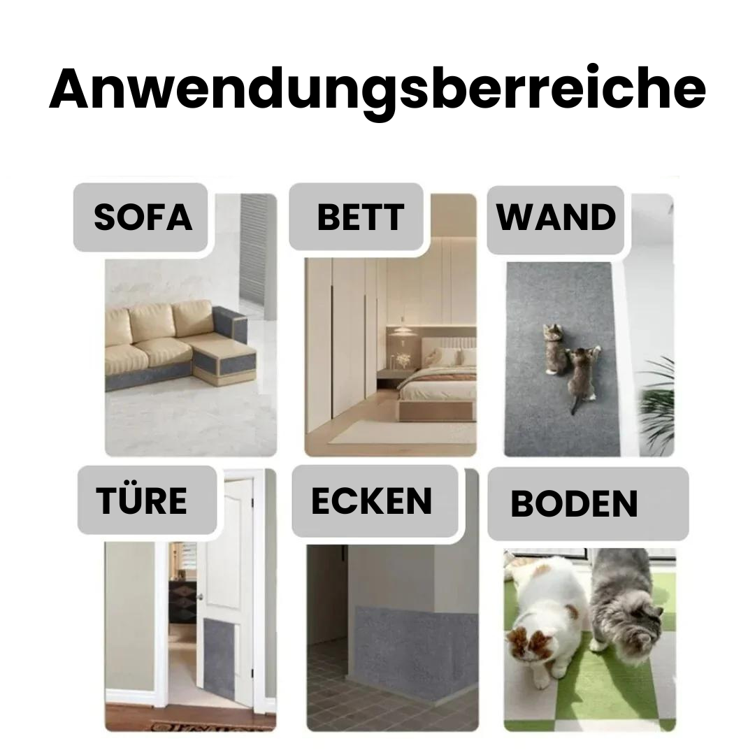 Transparante meubelbeschermer tegen krabben met bevestiging