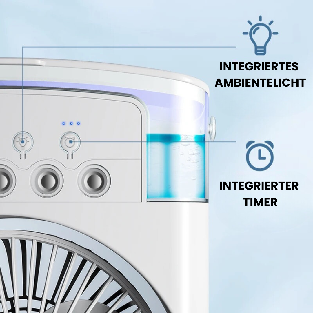 Draagbare mini airconditioner met oplaadbare batterij
