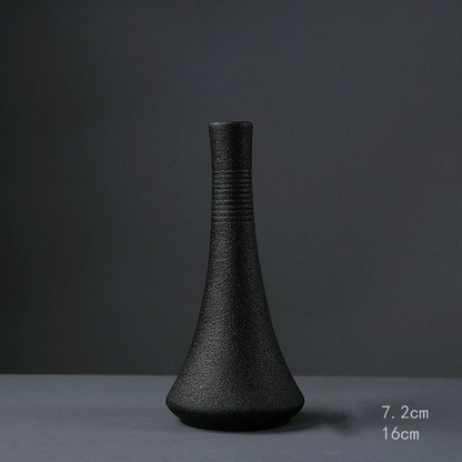Noctéra Keramieken Vaas met Getextureerd Zwart Design