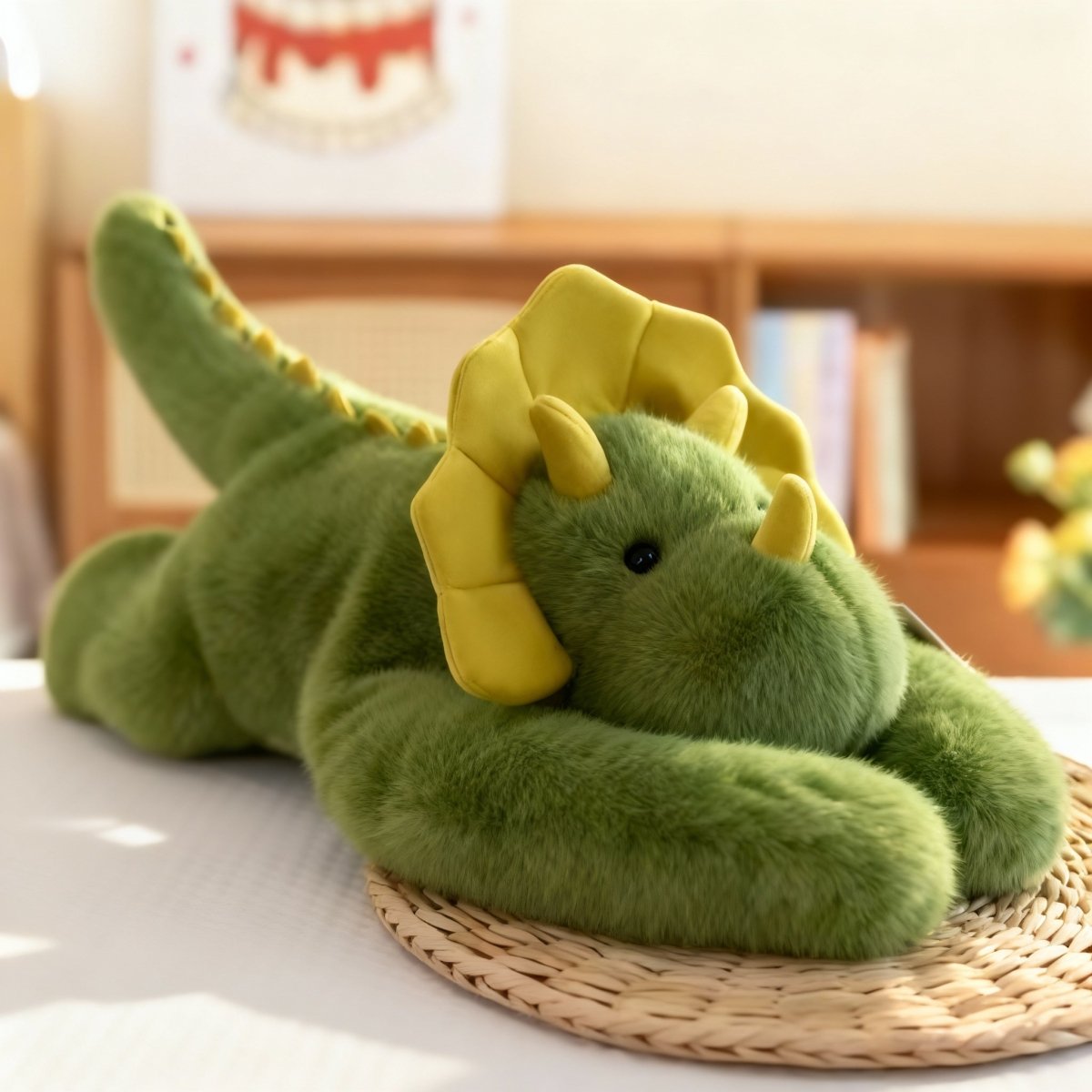 Pluche knuffeldier met lange armen en imitatiebont