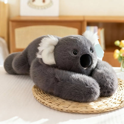Pluche knuffeldier met lange armen en imitatiebont