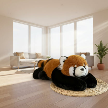 Pluche knuffeldier met lange armen en imitatiebont