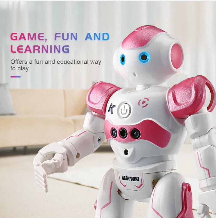Interactieve speelgoedrobot met gebarenbediening en afstandsbediening