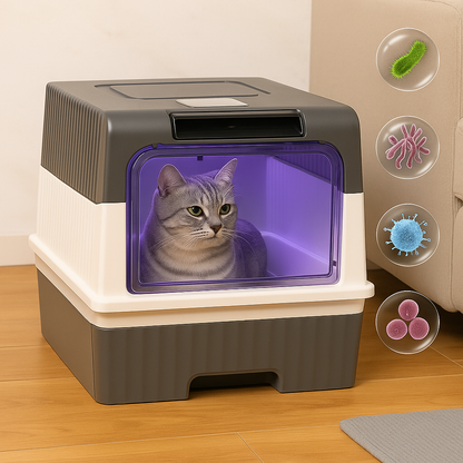 Automatische zelfreinigende kattenbak met UV-sterilisatie