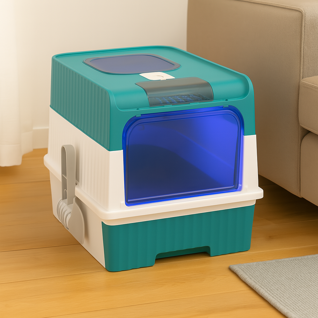 Automatische zelfreinigende kattenbak met UV-sterilisatie