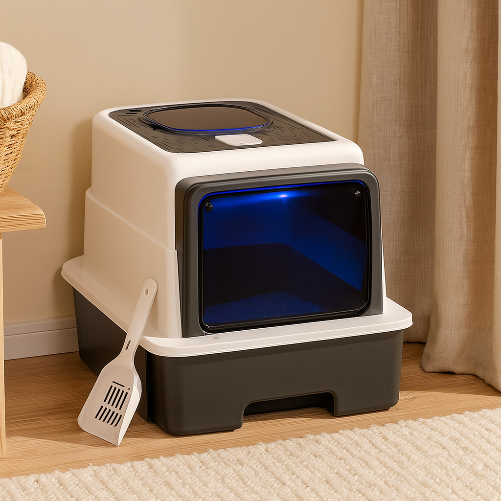 Automatische zelfreinigende kattenbak met UV-sterilisatie