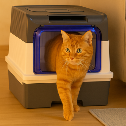 Automatische zelfreinigende kattenbak met UV-sterilisatie