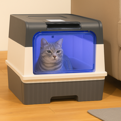 Automatische zelfreinigende kattenbak met UV-sterilisatie