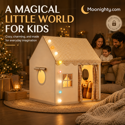 Kinder Speeltent Huisje met Decoratie en Verlichting