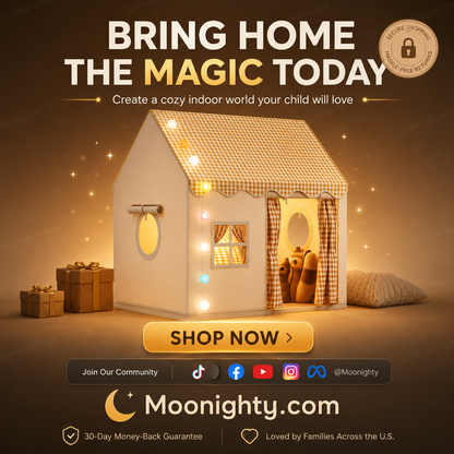 Kinder Speeltent Huisje met Decoratie en Verlichting