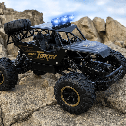 Op afstand bestuurbare 4x4 monstertruck met off-road banden