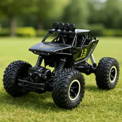 Op afstand bestuurbare 4x4 monstertruck met off-road banden