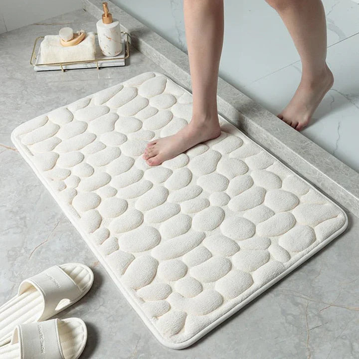 Sneldrogende badmat met antislip onderzijde en zachte textuur