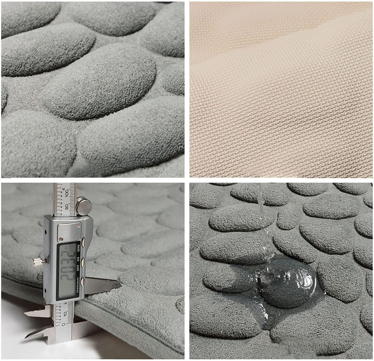 Sneldrogende badmat met antislip onderzijde en zachte textuur