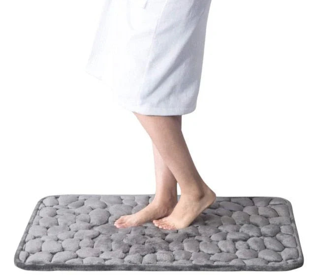 Sneldrogende badmat met antislip onderzijde en zachte textuur