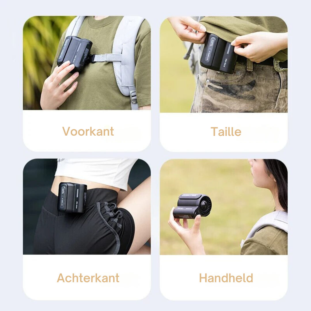 Draagbare clip ventilator met 4500mAh batterij