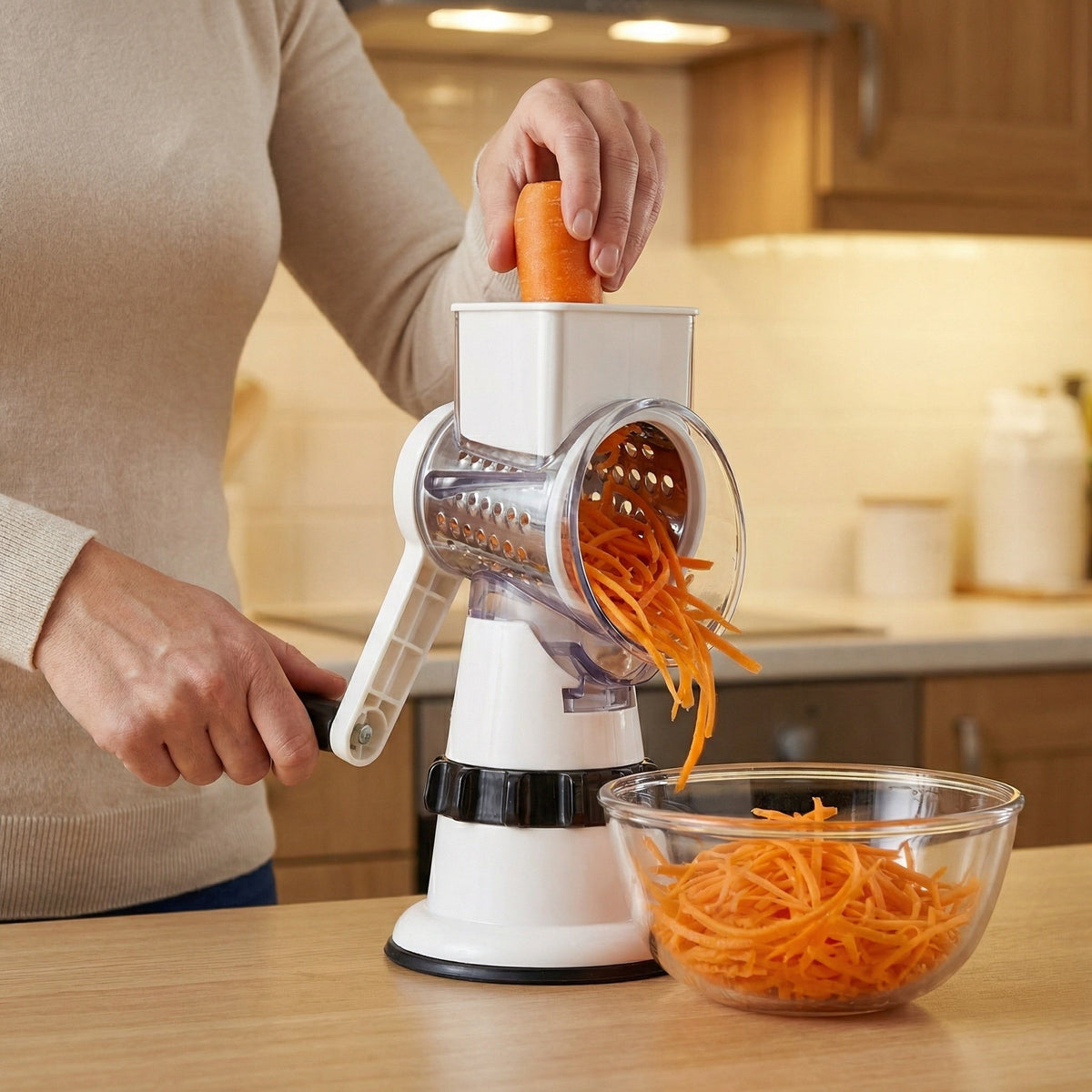 Multifunctionele Groentesnijder met Verwisselbare Opzetstukken