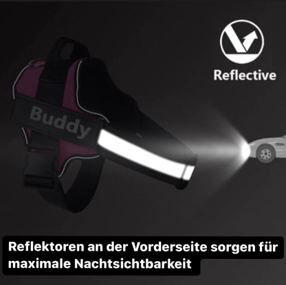 Anti-trek hondentuig met reflecterende details en snelsluiting