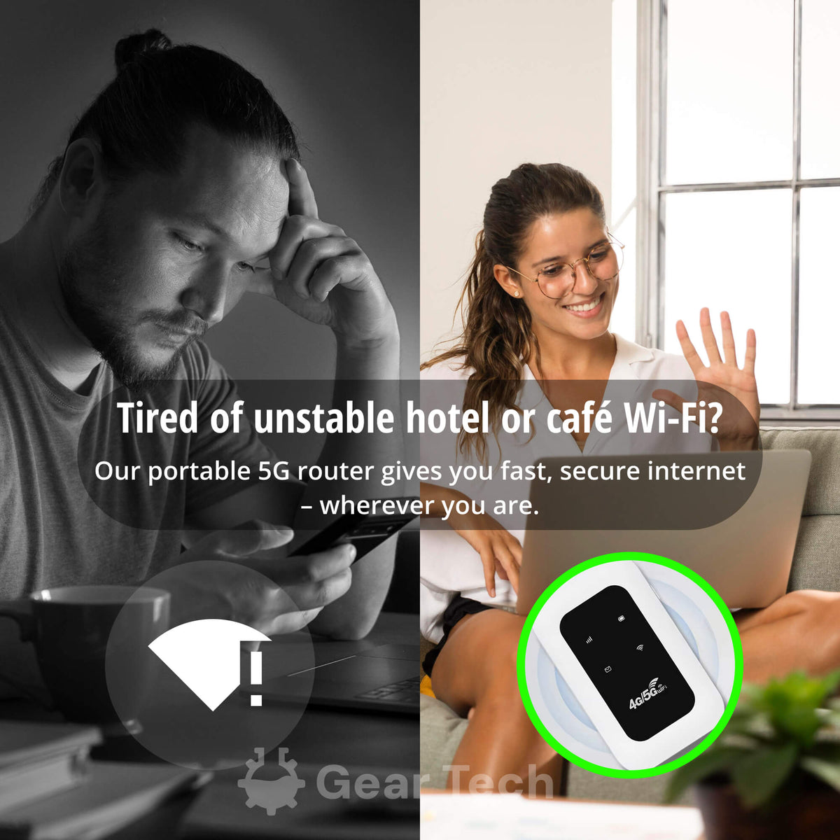 Draagbare wifi router met 4G LTE voor 10 apparaten