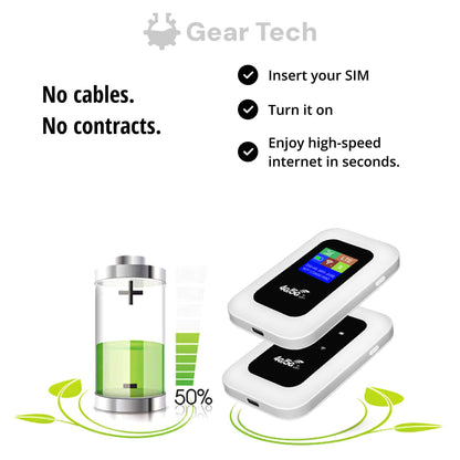 Draagbare wifi router met 4G LTE voor 10 apparaten