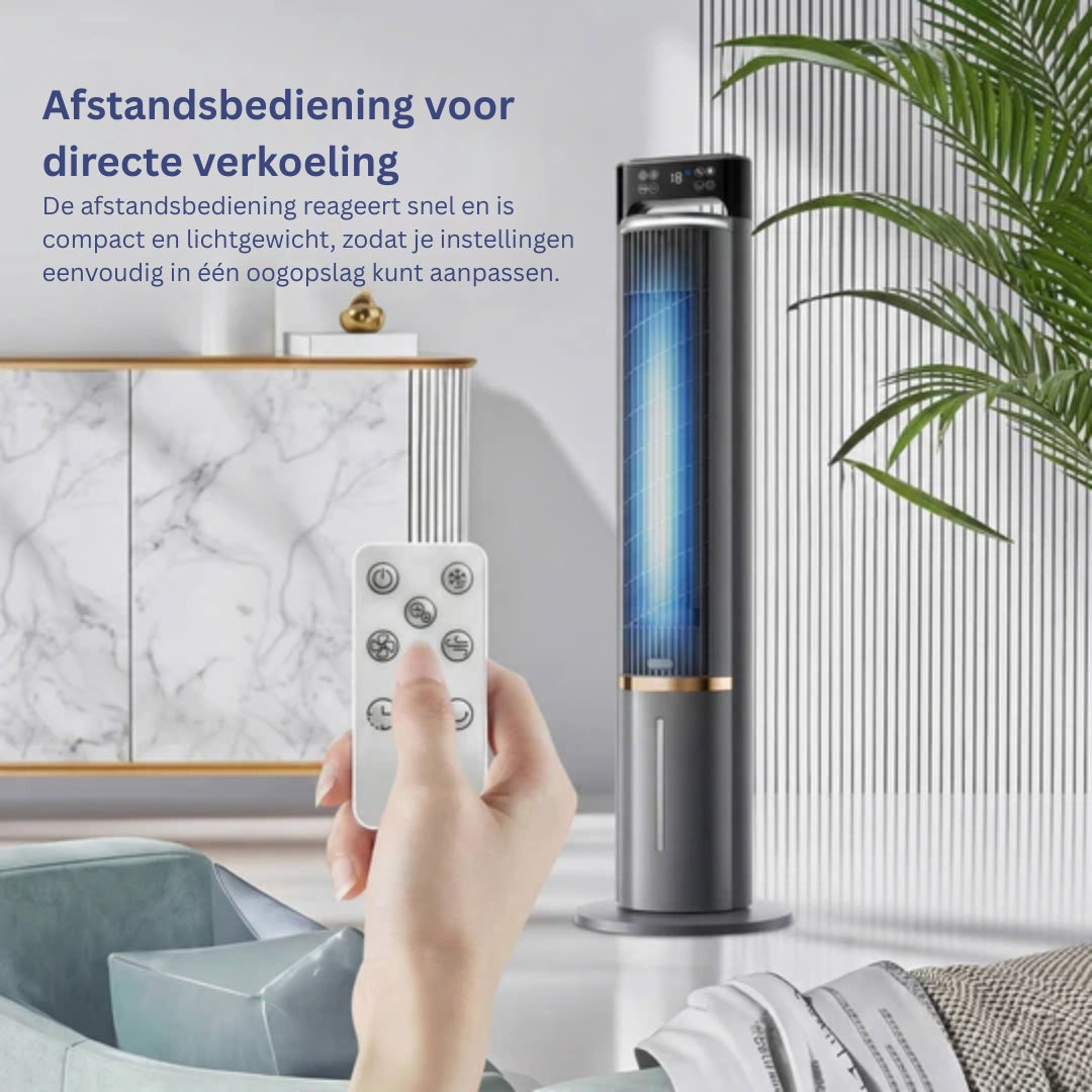 Draagbare aircooler met waterkoeling en afstandsbediening