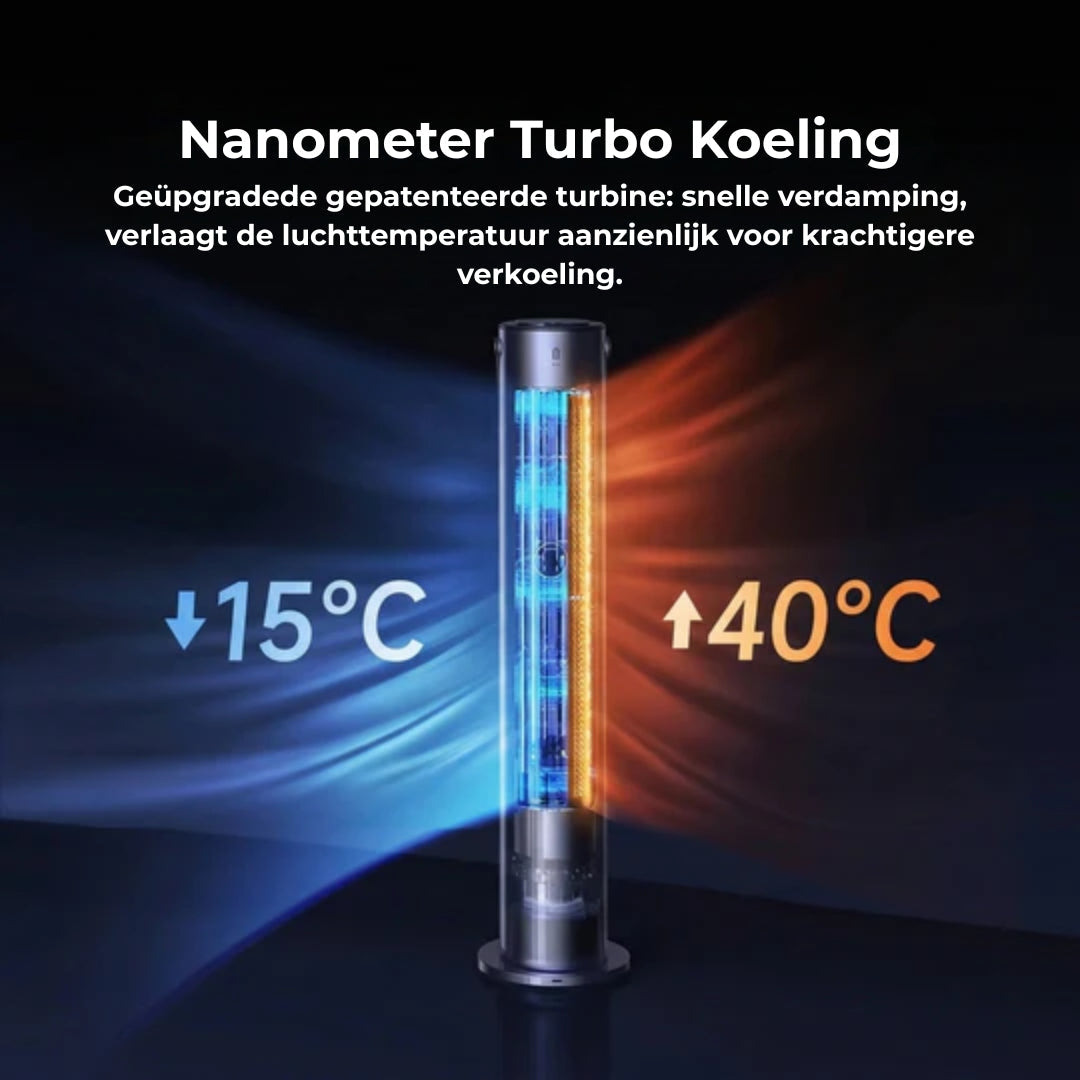 Draagbare aircooler met waterkoeling en afstandsbediening