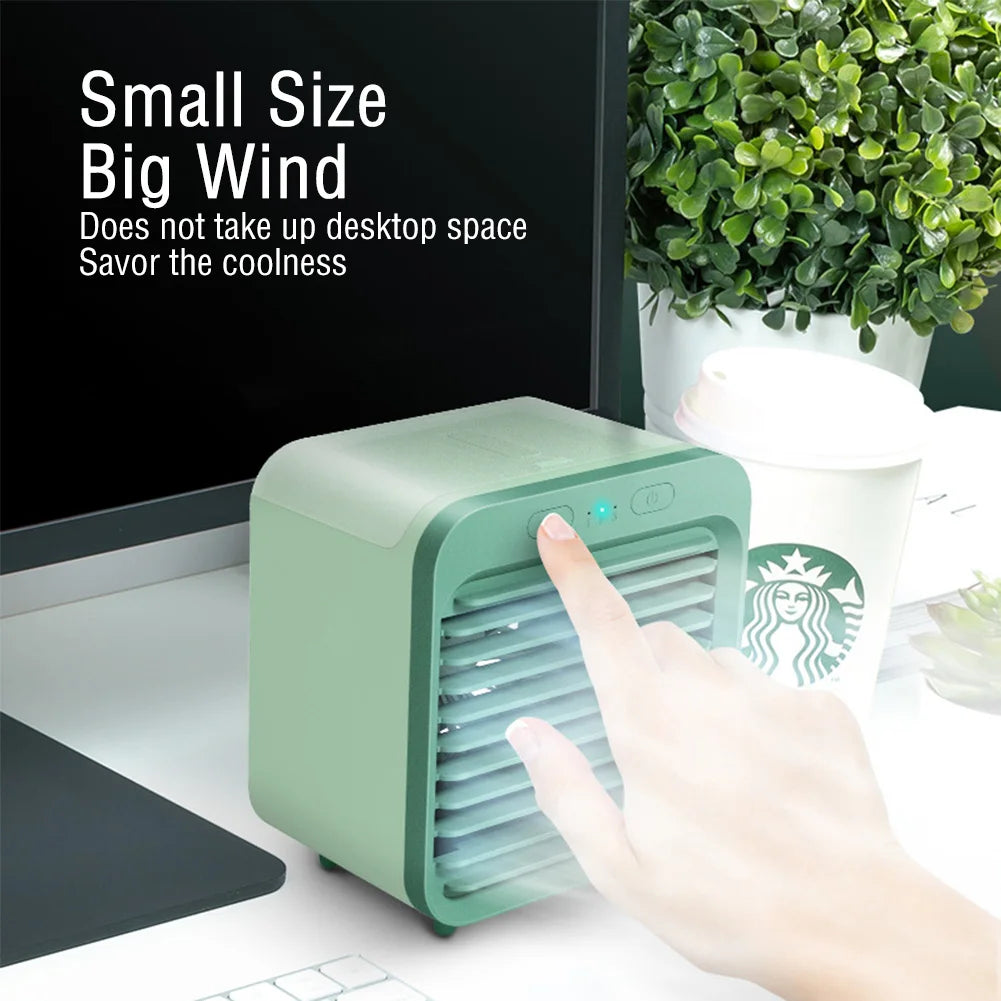 Draagbare mini aircooler met USB en watertank