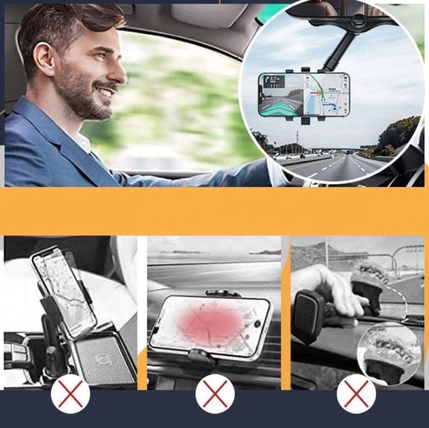 Drehbarer Handyhalterung für Auto