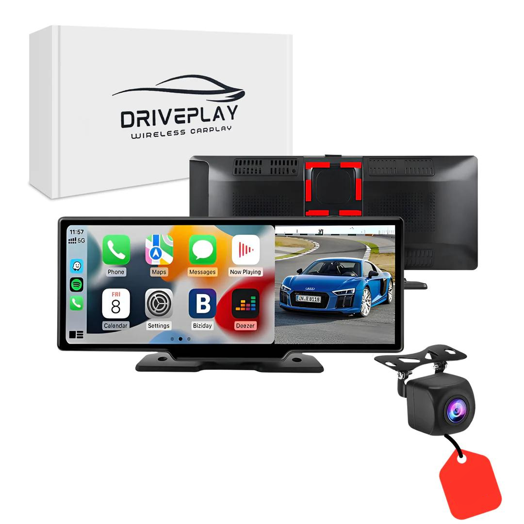 Draadloos Apple CarPlay scherm met achteruitrijcamera