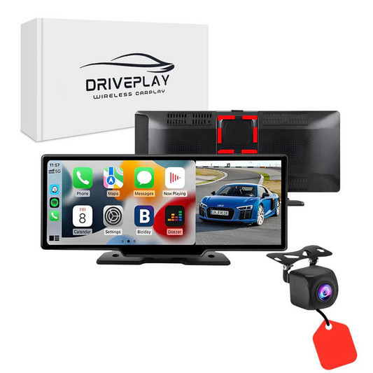Draadloos Apple CarPlay scherm met achteruitrijcamera