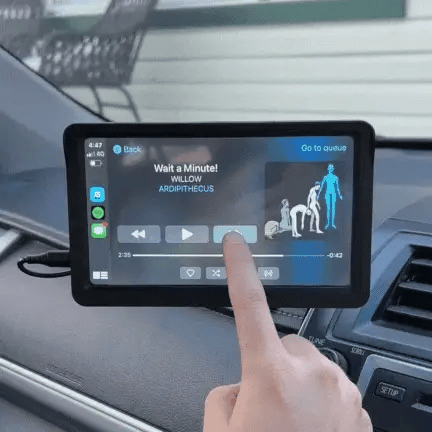 Draadloos Apple CarPlay scherm met achteruitrijcamera