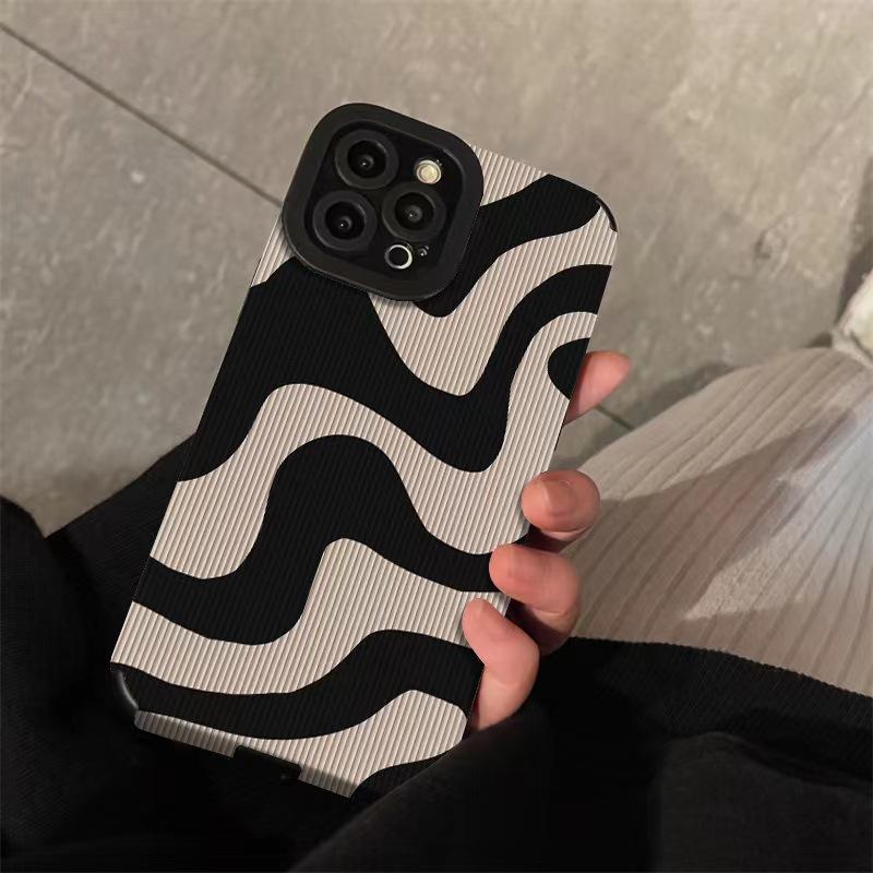 Flexibel TPU telefoonhoesje met zebrapatroon voor iPhone 16e / 17e