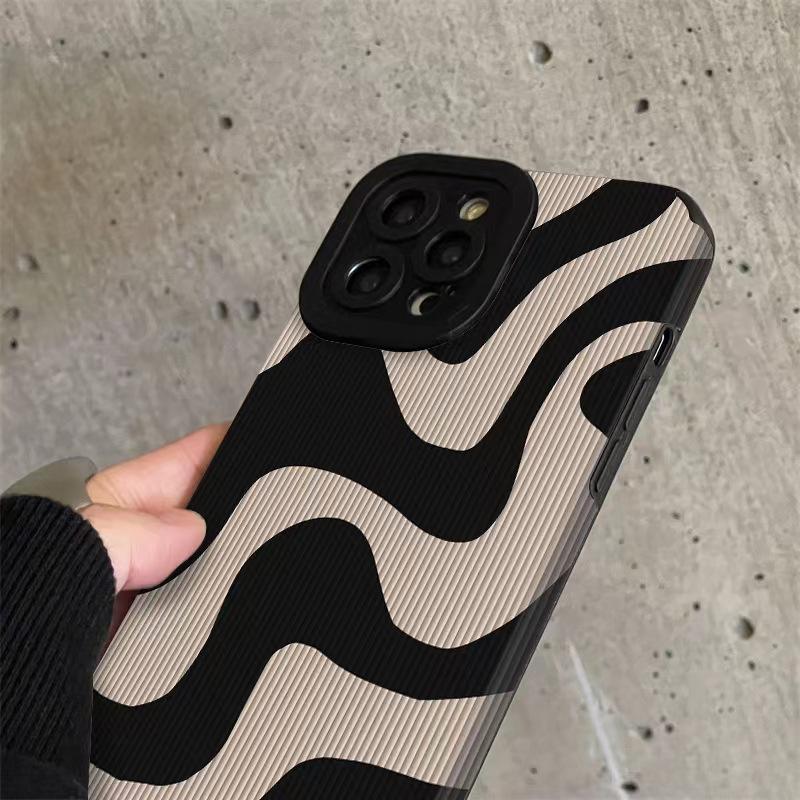 Flexibel TPU telefoonhoesje met zebrapatroon voor iPhone 16e / 17e